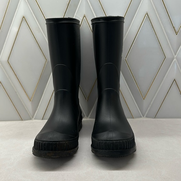 Kamik Matte Black Rain Boots Boys Girls Kids US Size 13 Waterproof Lined - Picture 1 of 5